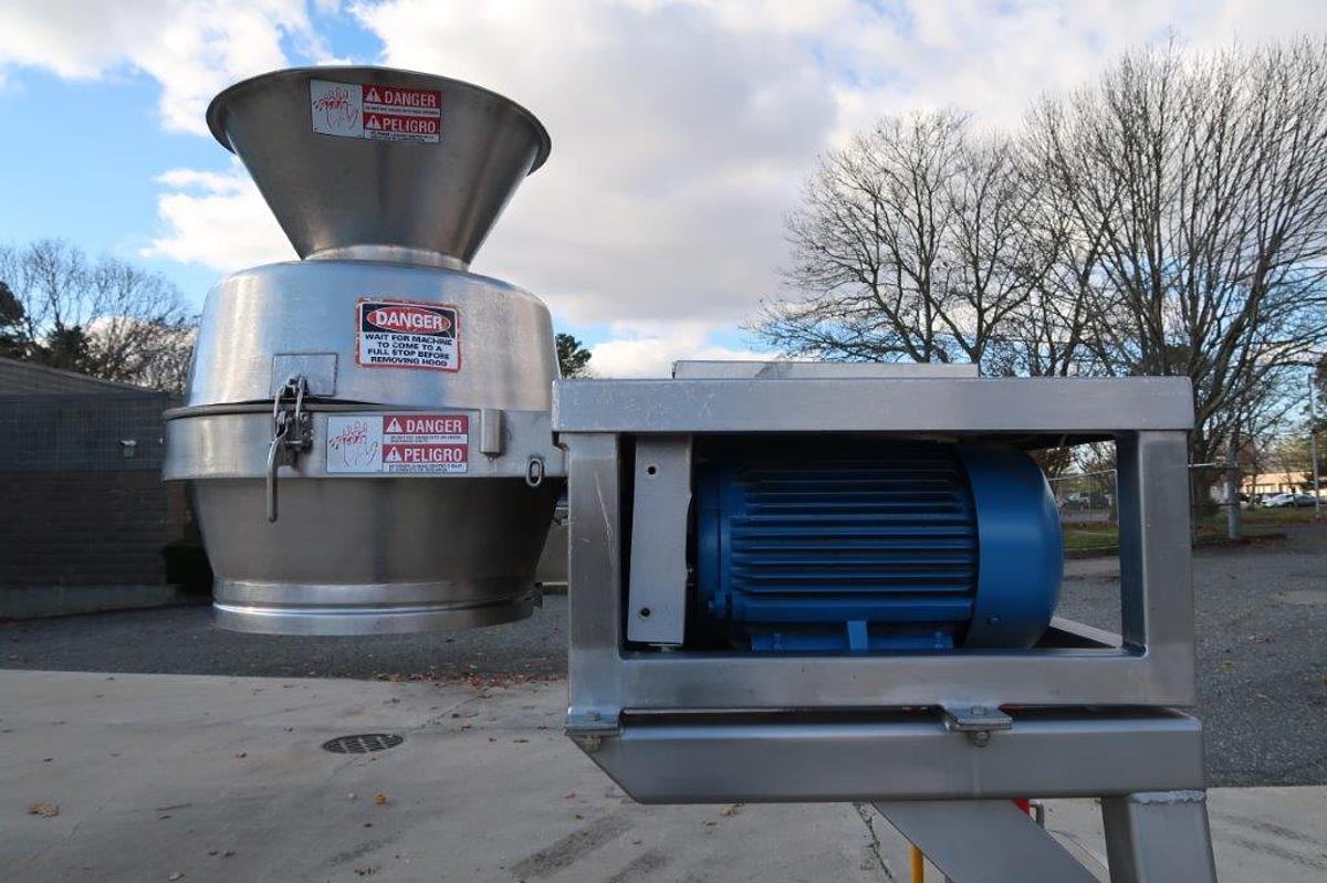 Used Urschel CC-D Shredder/Slicer/Strip Cutter, Portable top mounted stainless steel product hopper