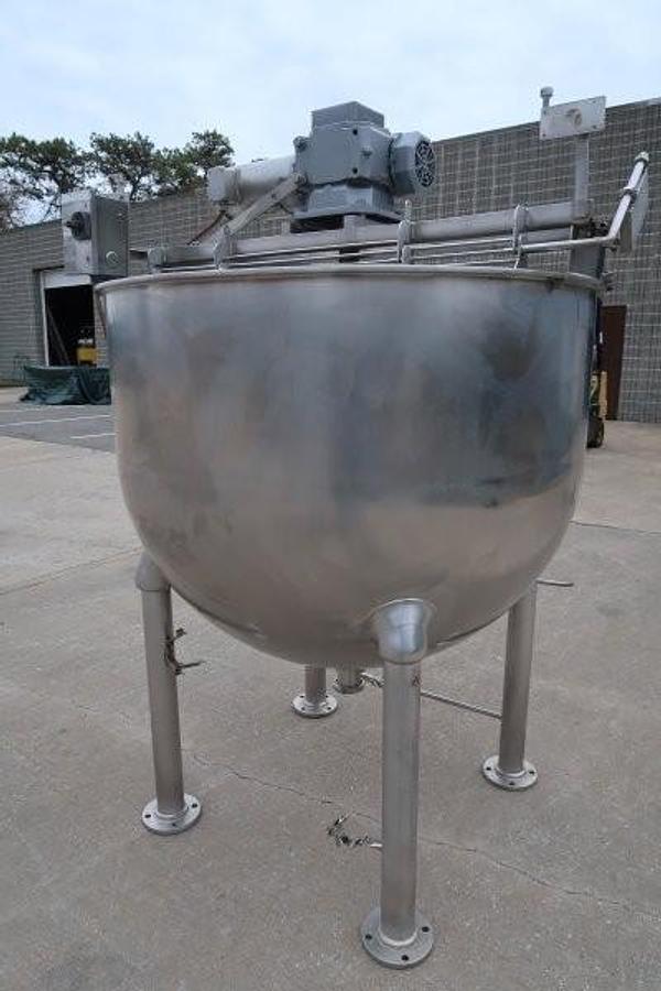 Used 300 Gallon Groen SS Hemispherical Scraper Agitated Kettle
