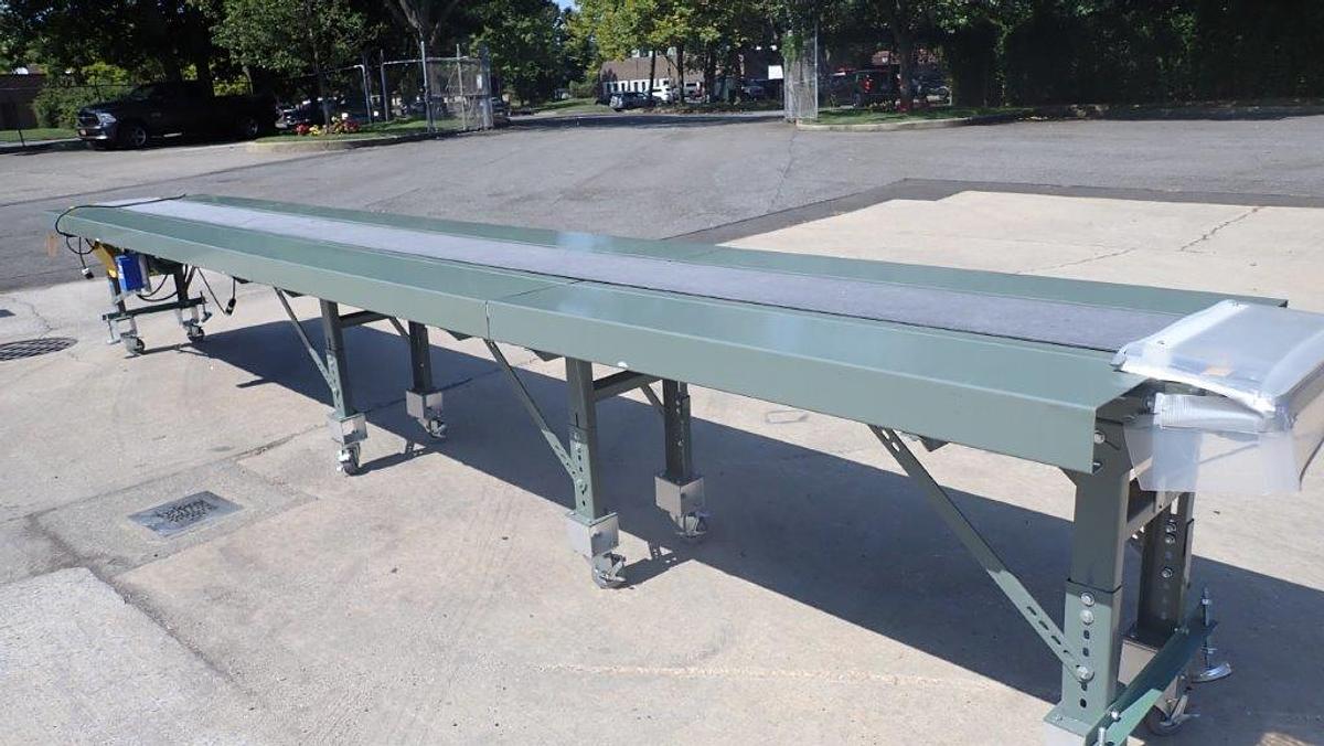 Used Hytrol 12 In. W X 20 Ft. Long Motorized Belt Conveyor, Portable