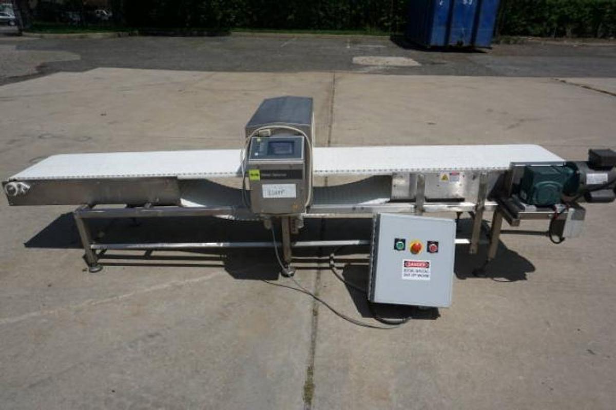 Used S + S 19-1/2 in. X 6-5/8 in. conveyorized metal Detector, Stainless Steel Frame