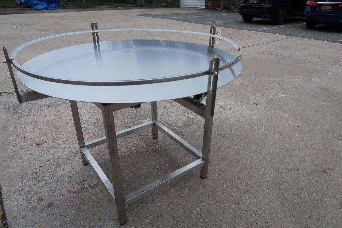 Used 48 In. Furex Stainless Rotary Unscrambling/Accumulating Table, Unused
