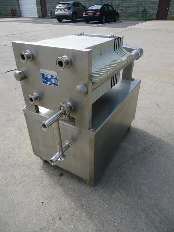 Used SeitzSchenk 12 In. X 12 In. Polypropylene Filter Press, Stainless Steel Frame