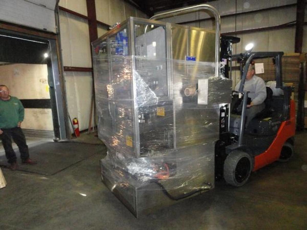 Used NAFM LX-350 Shrink Labeling /Full Body Sleeve Machine.