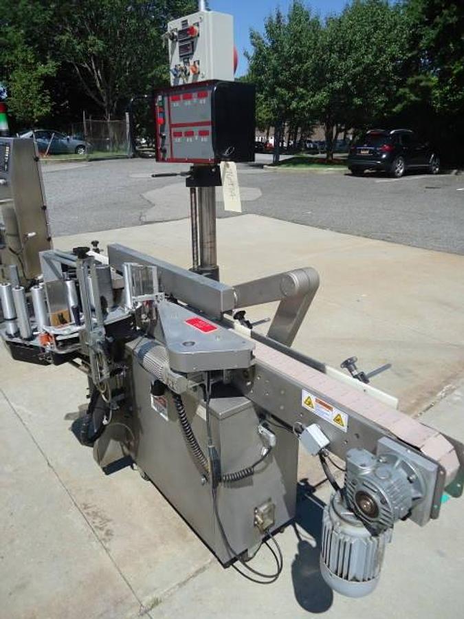 Used Harland “Sirius” Spot/Wrap Around Labeler With Coder