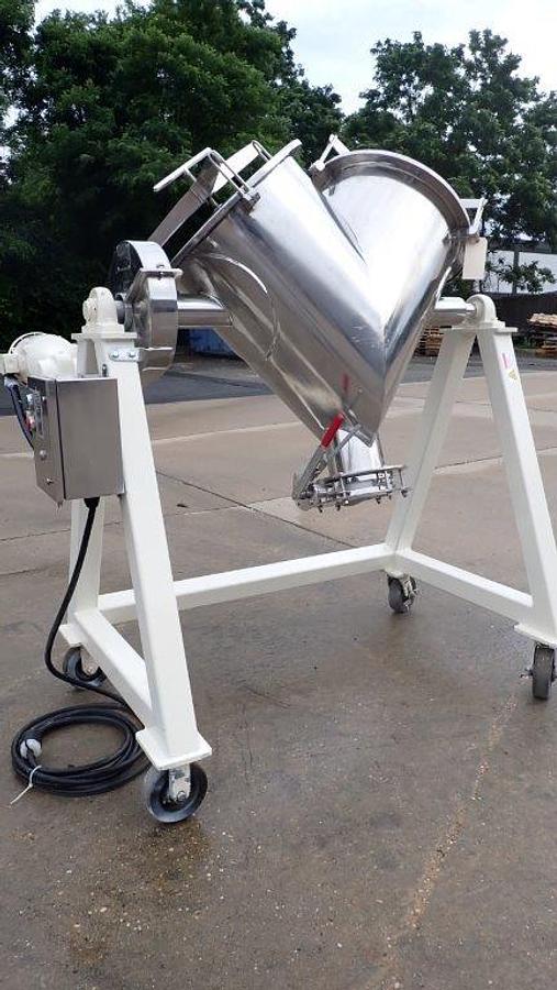 Used 3 Cu. Ft. Stainless Twin Shell V Blender, Portable