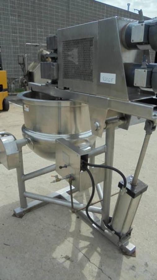 Used 60 Gallon Befco Stainless Steel Jacketed Double Motion Kettle, Tilt Out Agitation
