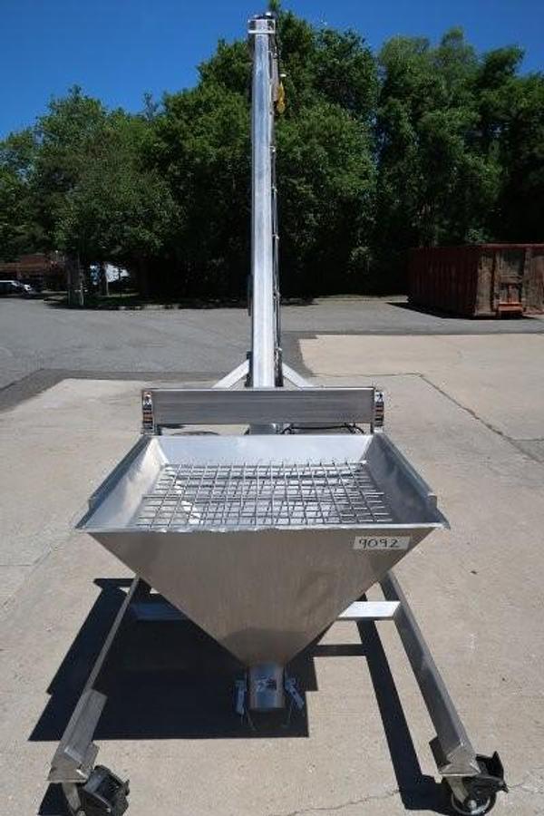 Used Hapman Series 500 Hi/Lo Flexible Helix Screw Conveyor, Portable