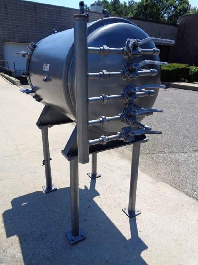 Used Shriver 30 In. Diameter Horizontal Tray Pressure Filter, 316 Stainless Internally