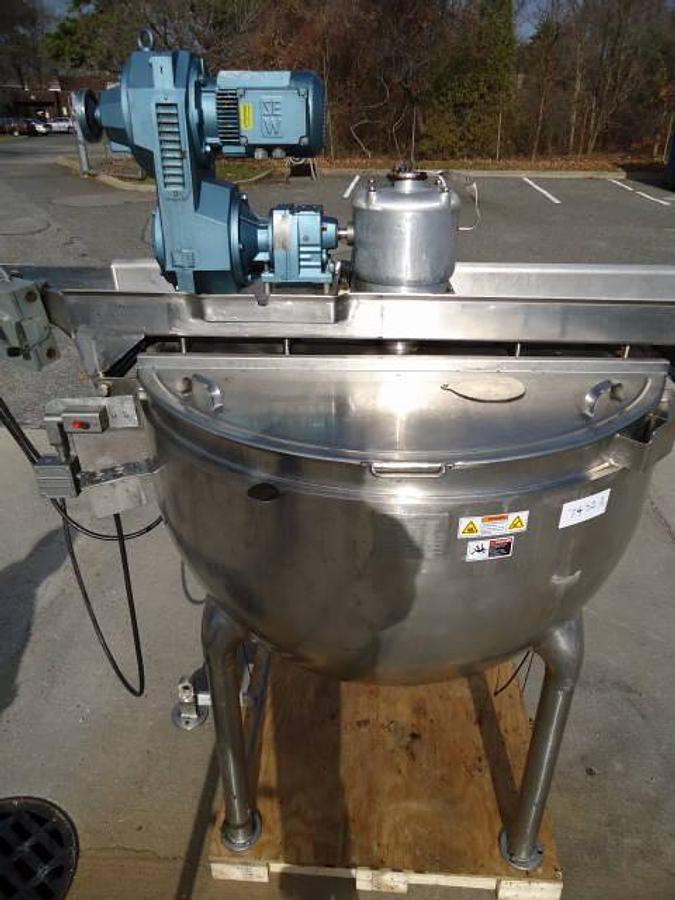 Used 300 Gallon Hamilton Stainless Double Motion Kettle, 125 Psi Jacket