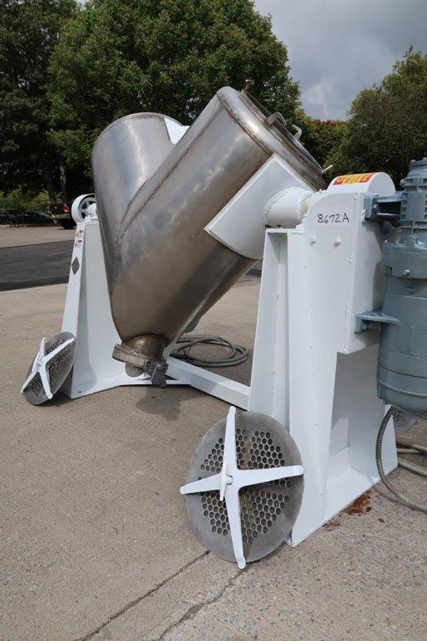 Used 10 Cu. Ft. Patterson Kelley Stainless Steel Twin Shell “V” Blender, with Intensifier Bar