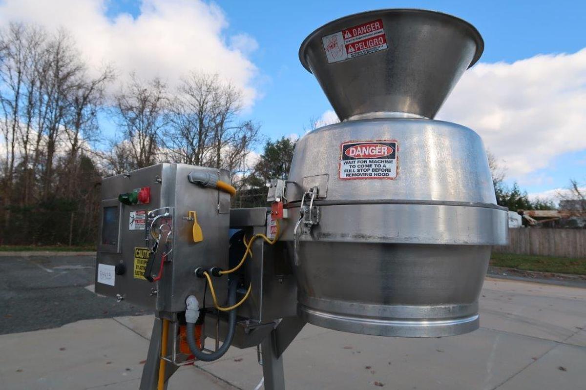 Used Urschel CC-D Shredder/Slicer/Strip Cutter, Portable top mounted stainless steel product hopper