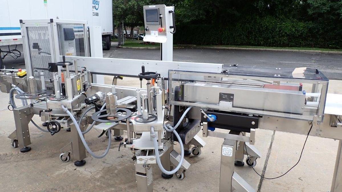 Used Nita Dual Head Auto Pressure Sensitive Labeler, SS