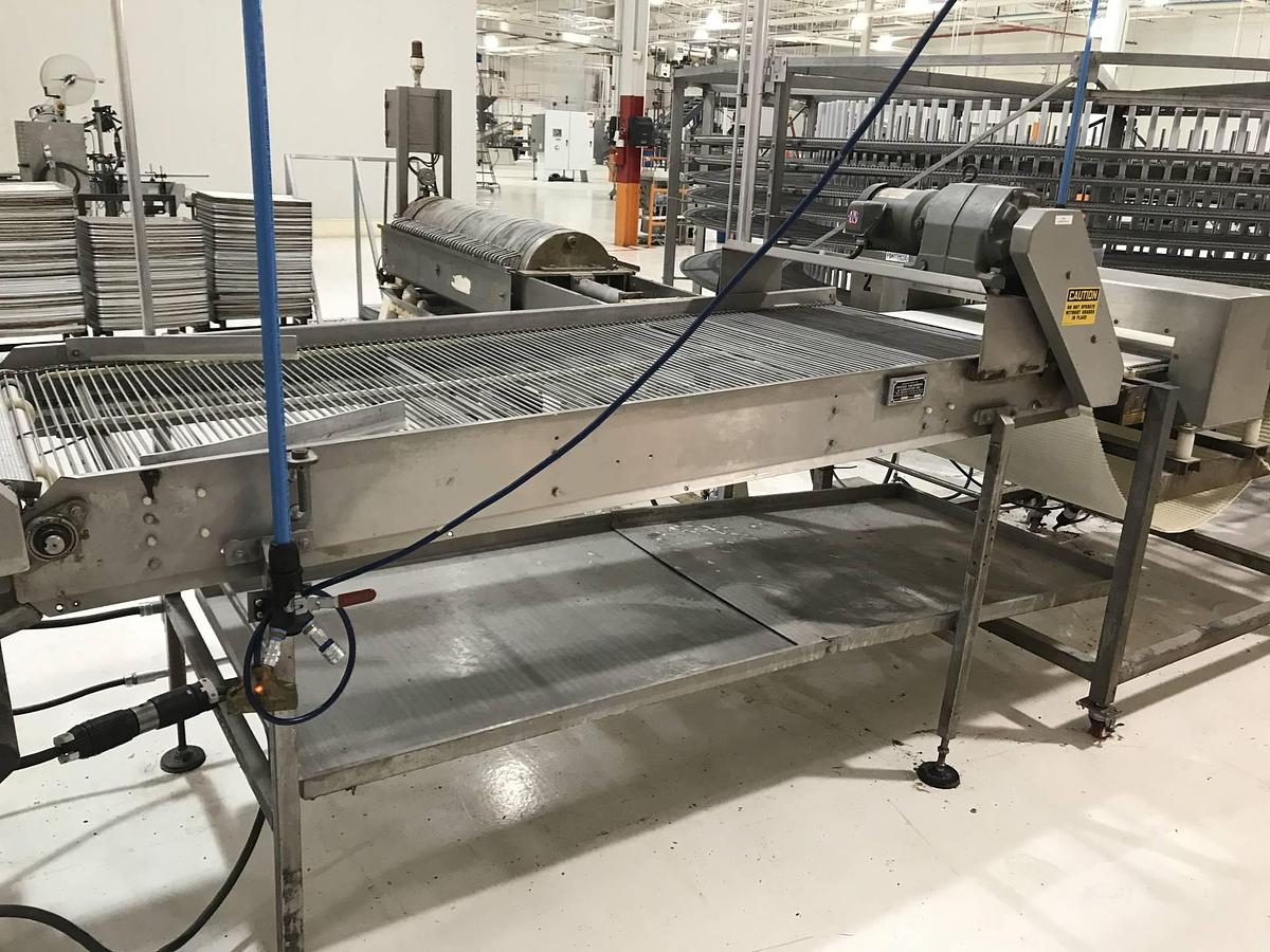 Used Donut Line with Depositor, Belshaw fryer, Moline fryer and Conveyors