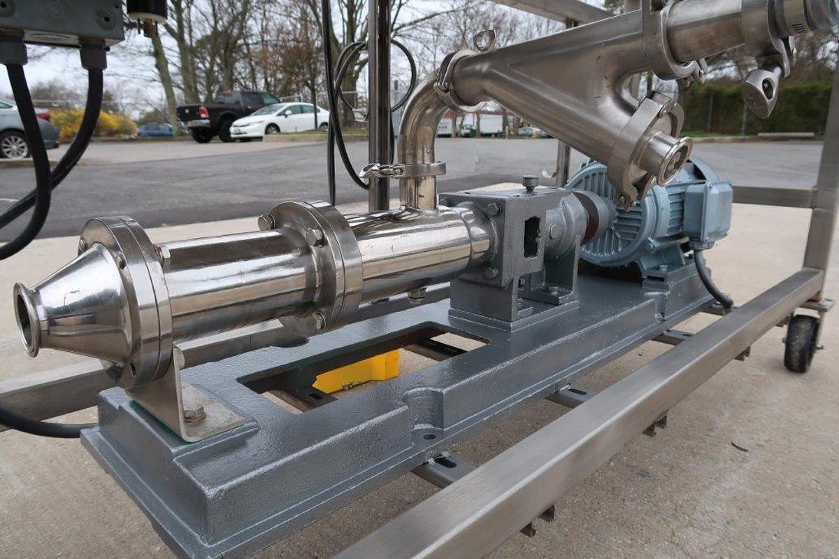 Used Simplex AV-100 Piston Filler with Progressive Cavity Feed Pump, Portable