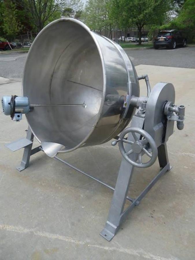 Used 150 Gallon Lee Stainless Steel Jacketed Tilt Kettle-