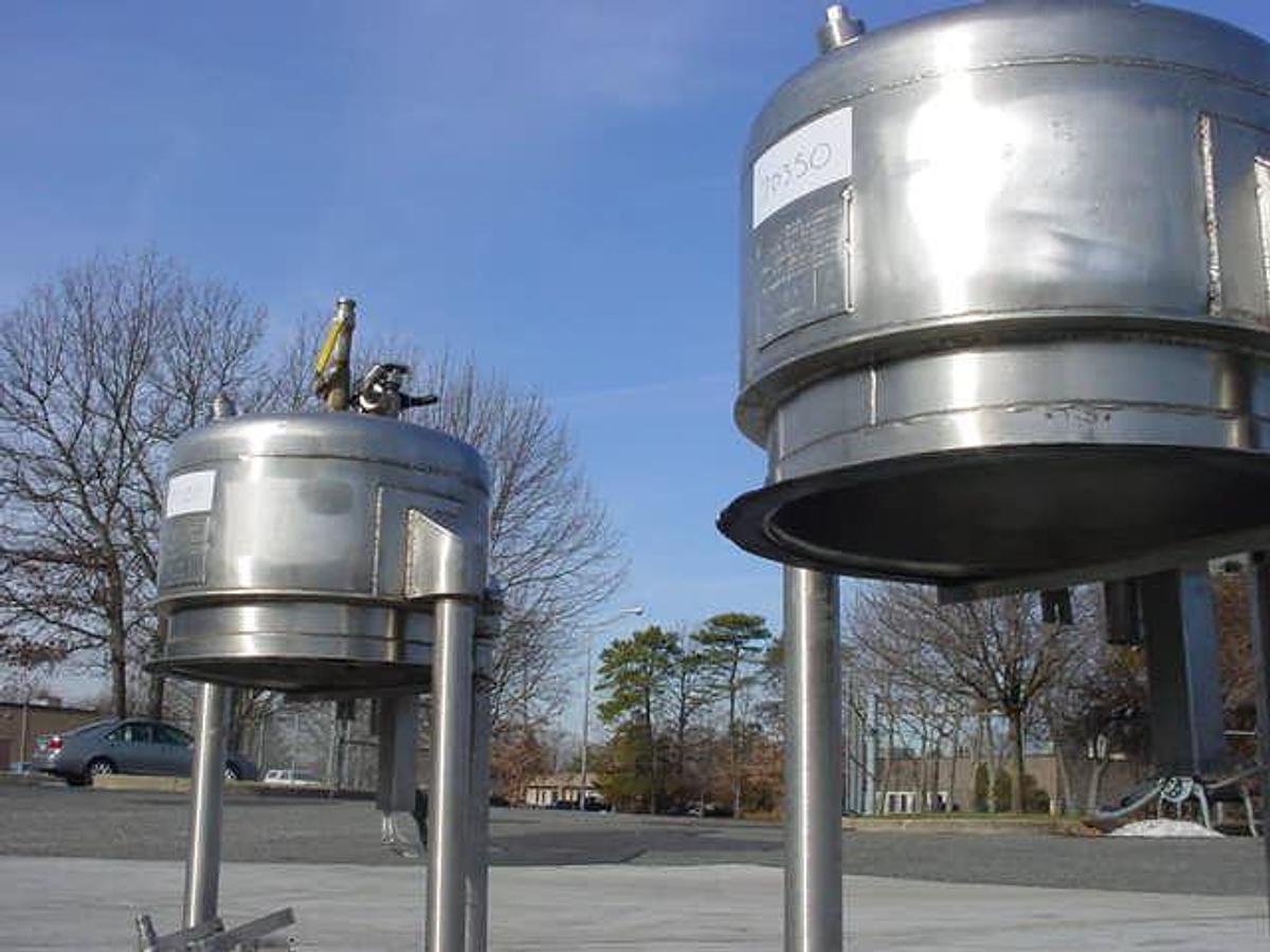 Used 20 Gal. B&g 316 Stainless Kettles/Tanks, 50 Psi Jacket (2)