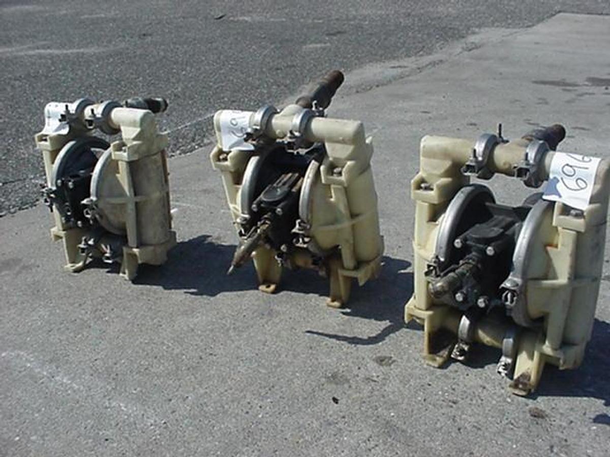 Used Plastic Diaphragm Pumps, Air Operated (3)