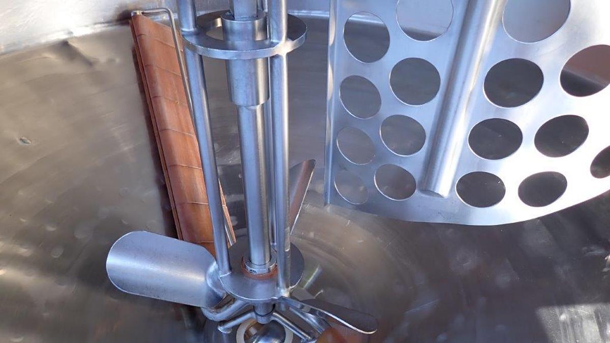 Used Chester Jensen 300 Gallon SS Cone Bottom Cooker-Cooler