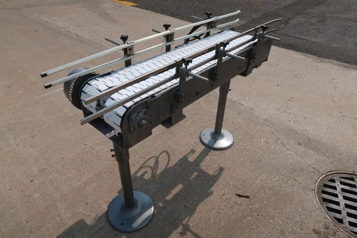 Used 4-1/2 INCH x 50 INCH LONG DUAL LANE CONVEYOR