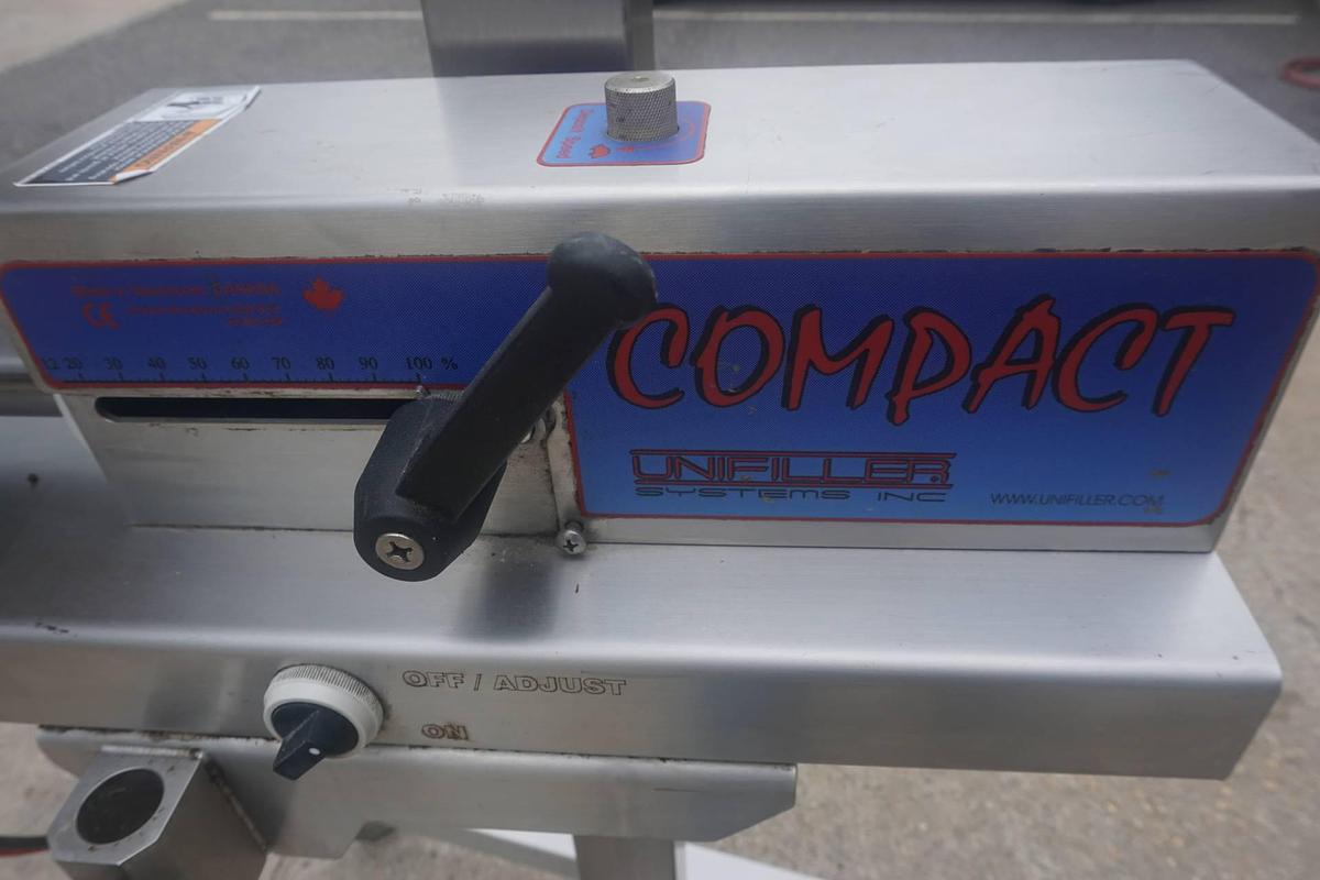 Used Unifiller “Compack” Single Head Piston Depositor, Air Operated