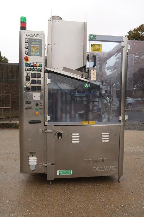 Used Axomatic Optima 900 Tube Filler/Sealer, 4,500 Tubes per Hour
