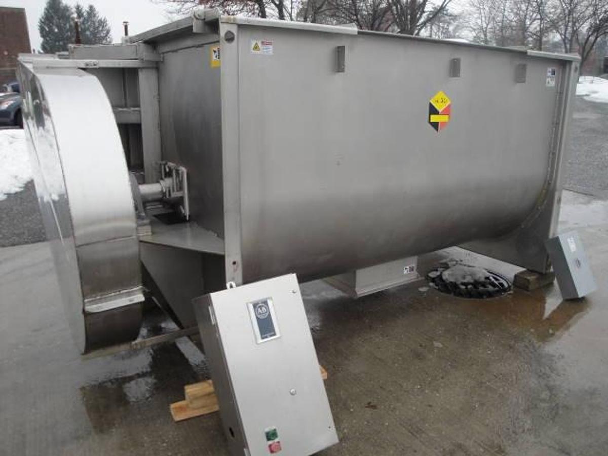 Used 100 Cu.ft. Scott Stainless Double Ribbon Blender, Sanitary Finish