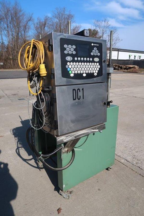 Used Domino Ink Jet Printer, Mounted on Bottomless Conveyor/Gap Transporter