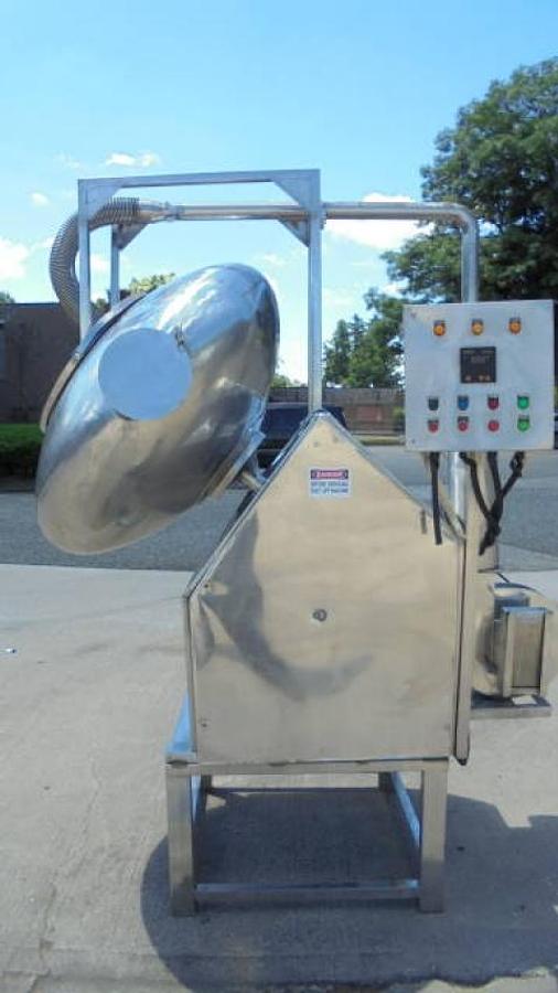 Used 48 In. Diameter Stainless Steel Coating Pan With Blower, All Stainless