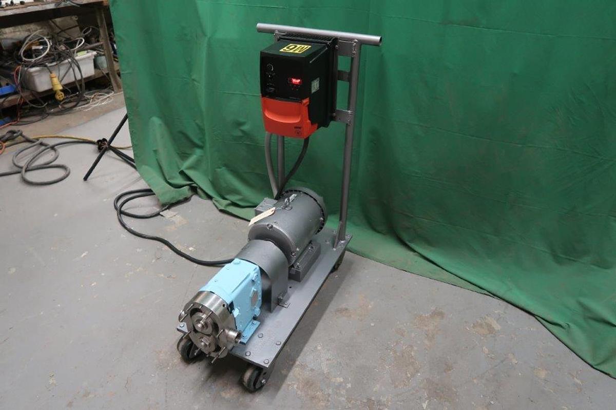 Used Waukesha/Cherry Burrell 030 U1 Positive Displacement Pump, 5HP Variable Speed Drive