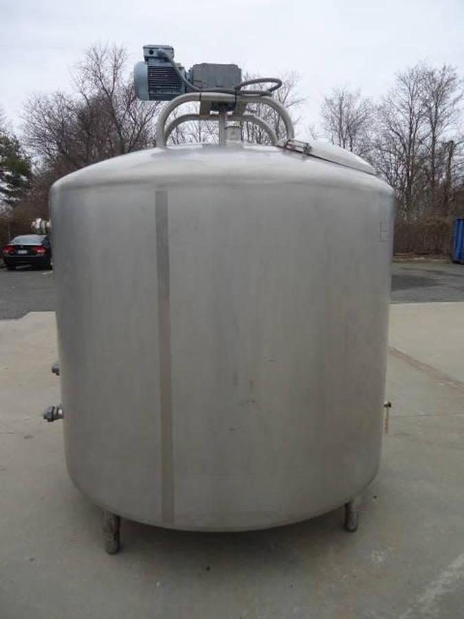Used 800 Gallon Dci Stainless Steel Jacketed Mix Tank, 40 Psi