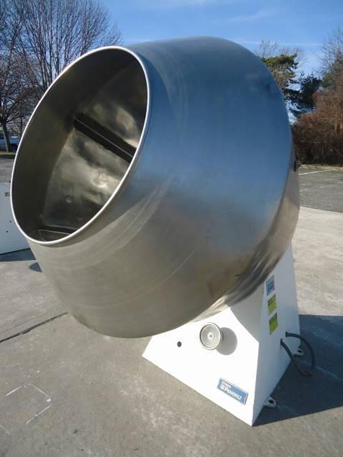 Used 48 In. Stokes Stainless Steel Coating Pan With Baffles & Variable Frequency Inverter