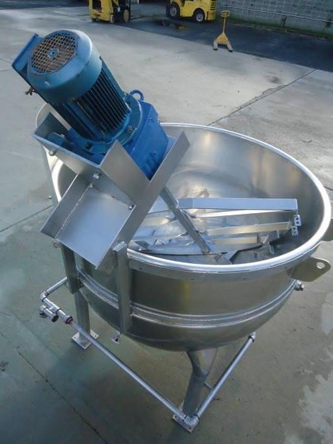 Used 350 Gallon 316 Stainless Steel Jacketed Inclined Agitated Mix Kettle