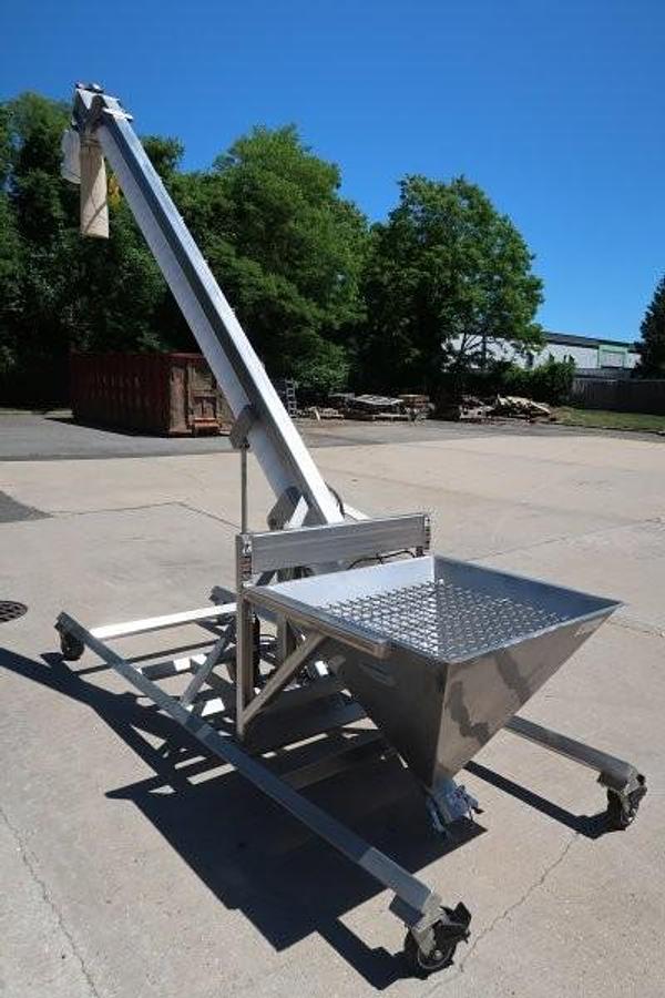 Used Hapman Series 500 Hi/Lo Flexible Helix Screw Conveyor, Portable