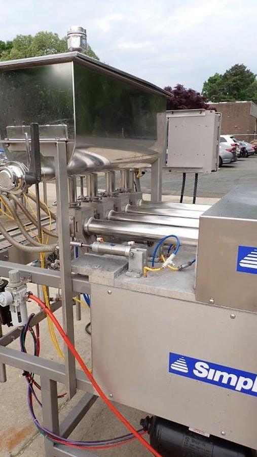 Used Simplex V-400 Four Piston Filling Machine, 32-Ounce Pistons