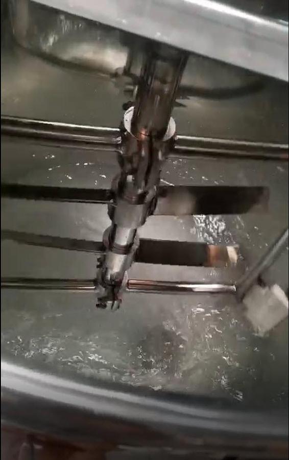 Used 300 Liter Stainless Steel Self-Contained Jacketed Electric Scraper Kettle, with Homogenizing
