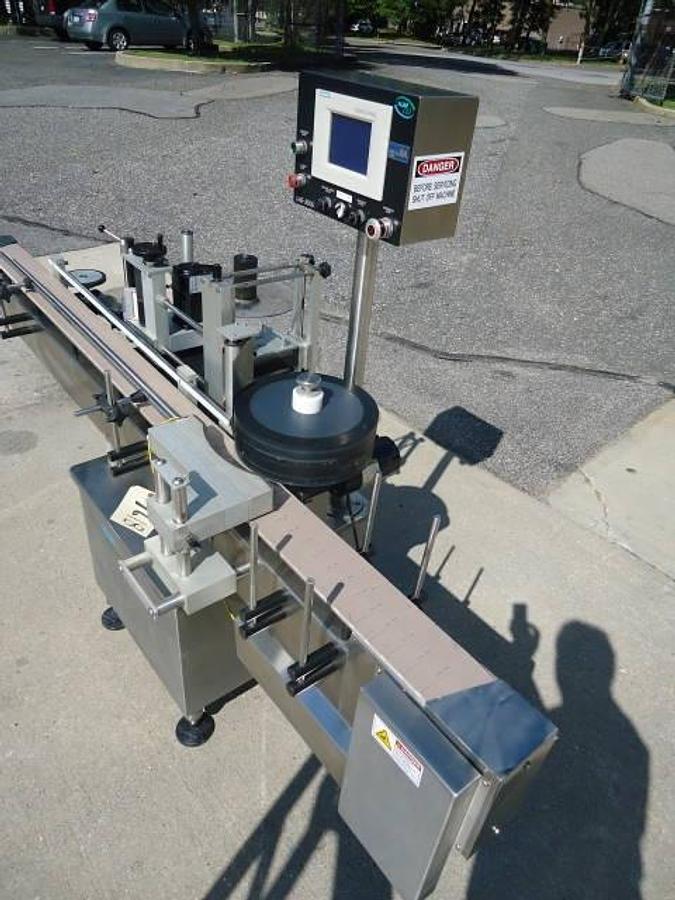 Used Njm-Cli Uni-300 Spot-Wrap Around Labeler, Touch Screen Panel