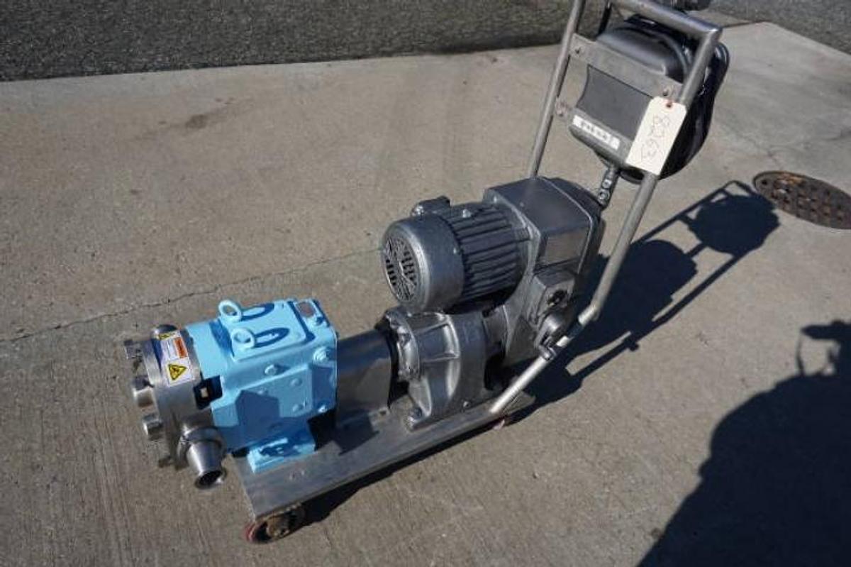 Used Waukesha Size 60 Stainless Steel Positive Displacement Pump, Variable Speed, Explosion Proof