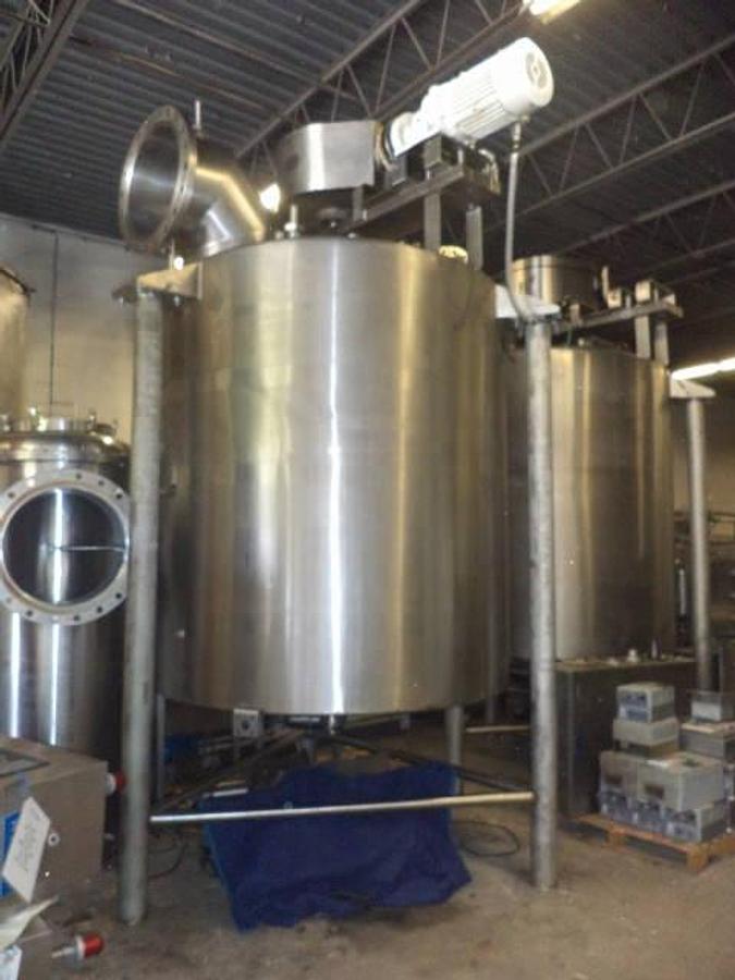 Used 1,500 Gallon Lee 316 Stainless Dual Motion Vacuum Cooking Cooling Vessels (3), 150 psi jacket