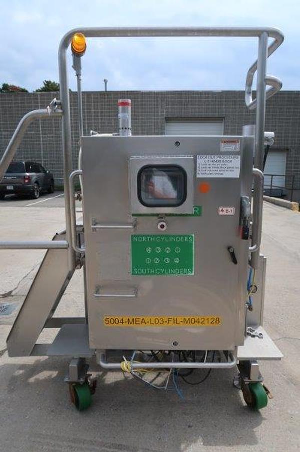 Used Hinds Bock 4-Head Servo Automatic Pump Style Filler