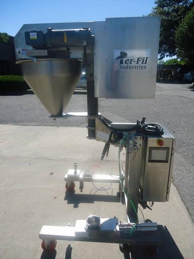 Used Per-Fil Pf-14fg Portable Auger Filler, All Stainless Steel