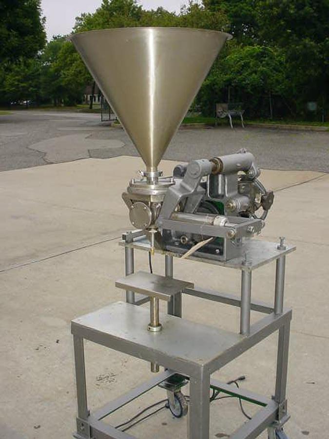 Used Geyer Model B Single Piston Filler, Semi-Automatic