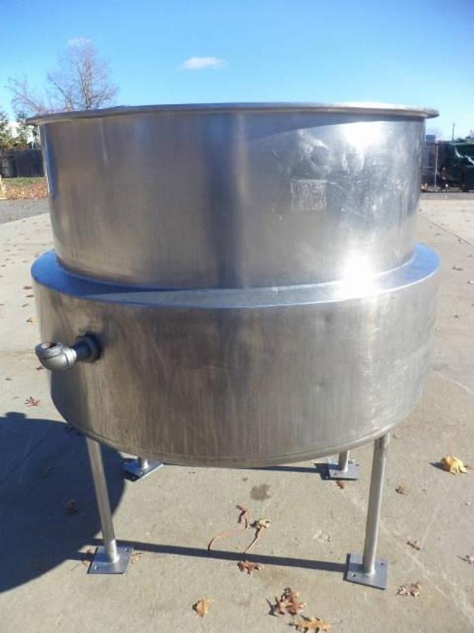 Used 350 Gallon Hamilton  Stainless Steel Jacketed Kettle, 42 PSI