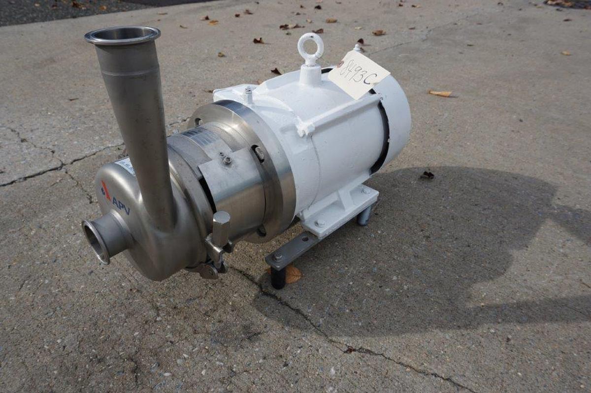Used APV 2-1/2 In. x 2-1/2 In. Stainless Steel Sanitary Centrifugal Pump, 3HP