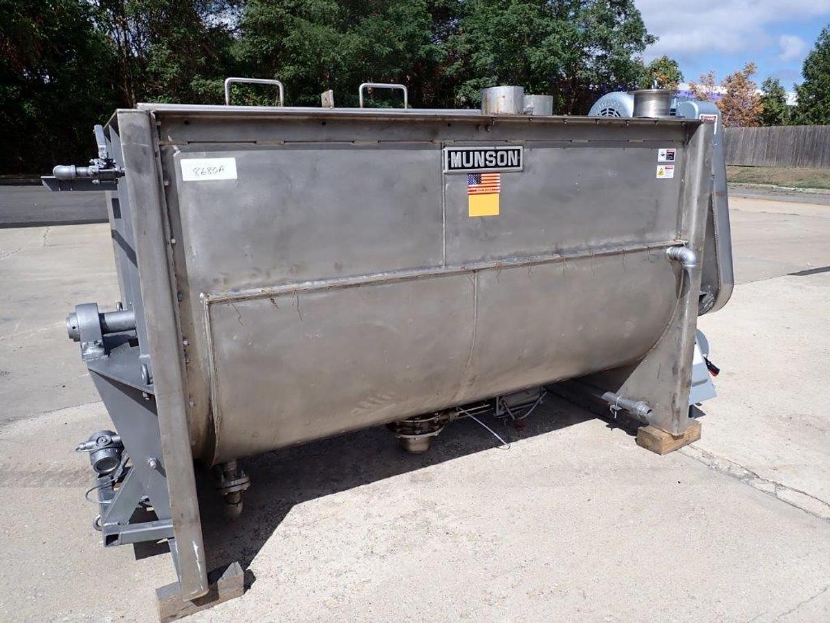Used 65 Cu. Ft. Munson Stainless Steel Double Ribbon Blender, Jacketed