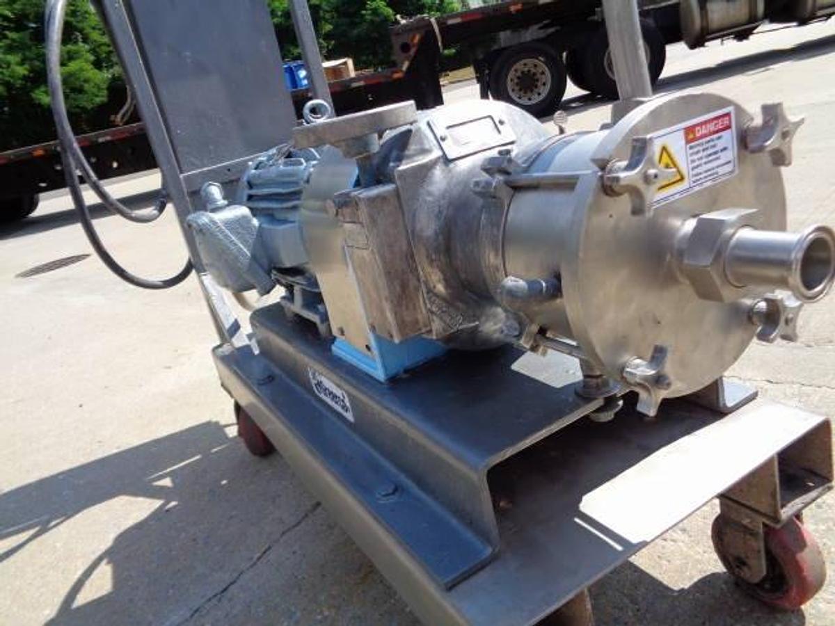 Used Greerco W500 H Stainless Steel Horizontal Colloid Mill, 10 HP, Explosion Proof Motor