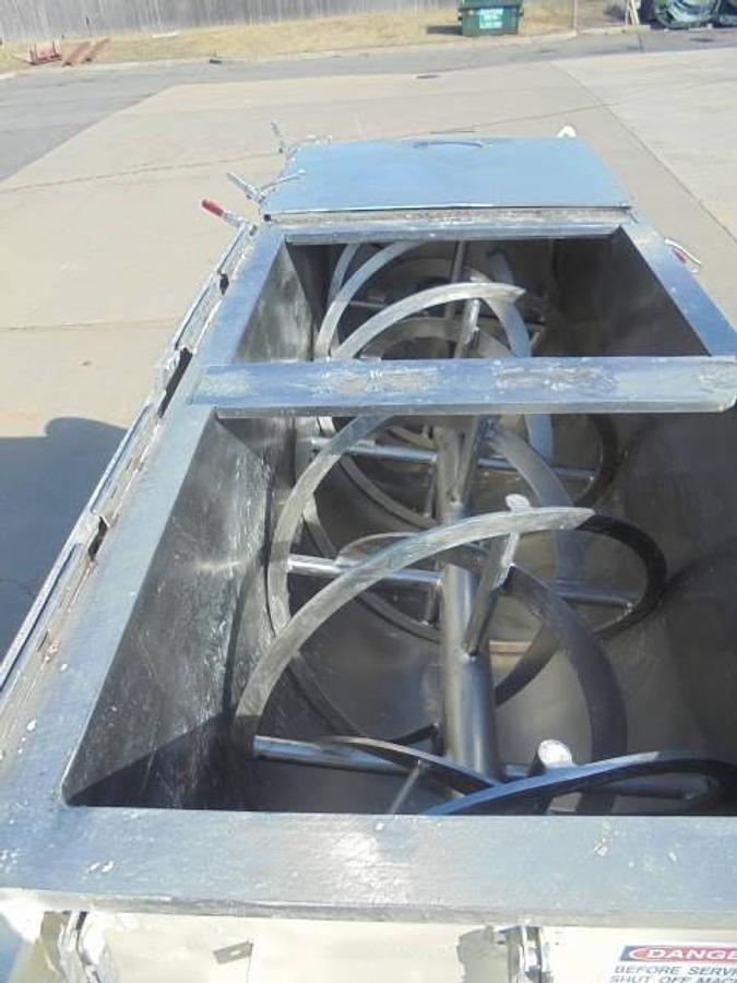 Used 25 Cu. Ft. Ross Stainless Jacketed Double Ribbon Blender, 10HP