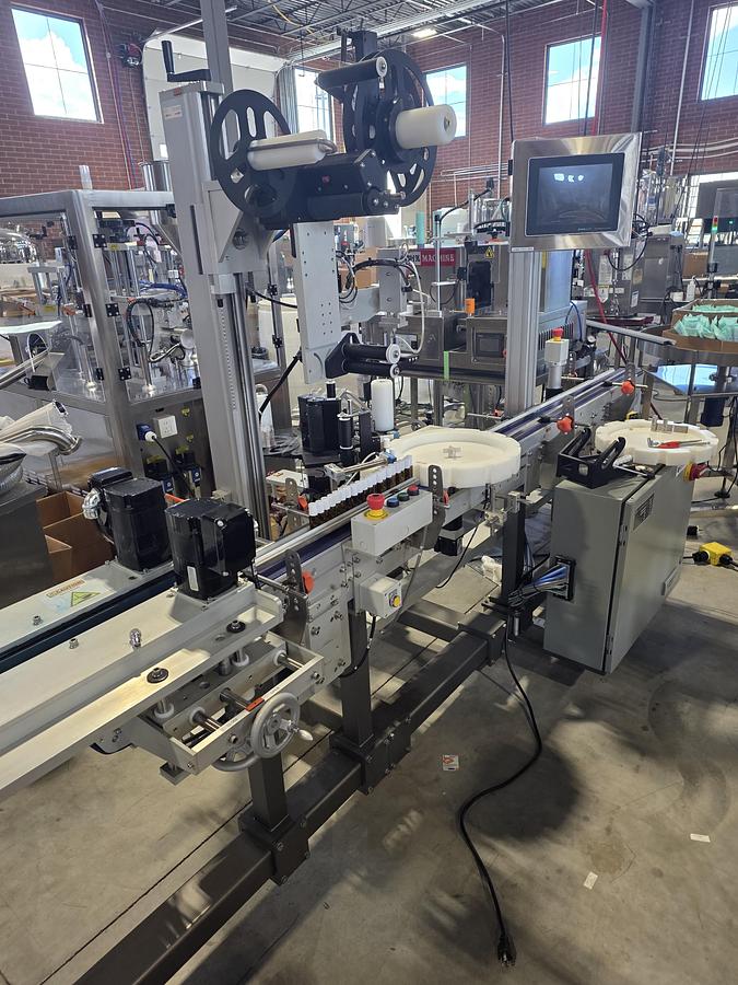 Used Complete Essential Oil Bottle Filling, Capping, and Labeling Line