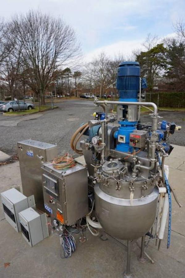 Used 60 Gallon Greerco/Gifford Wood 316SS “Agi-Mixer” Triple Motion Full Vacuum Kettle, 100 PSI Jacket
