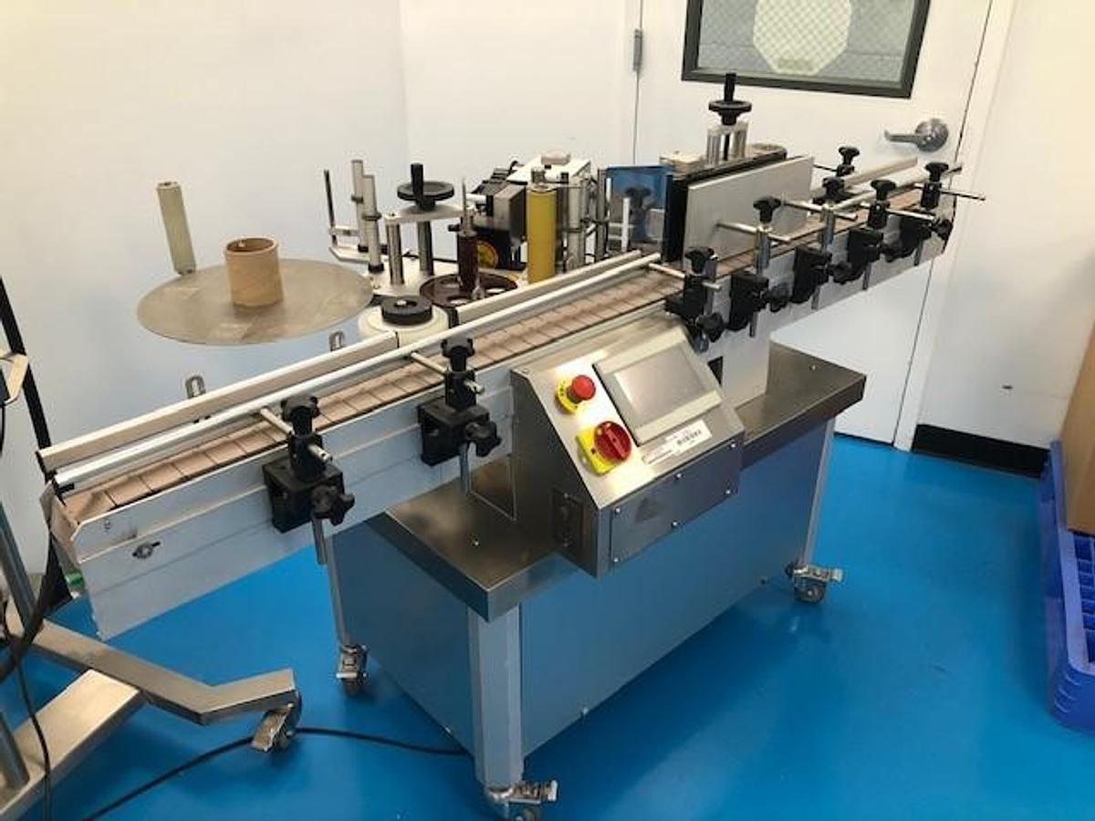 Used CVC Spot/Wraparound Automatic Pressure Sensitive Labeler, Single Phase Electrics