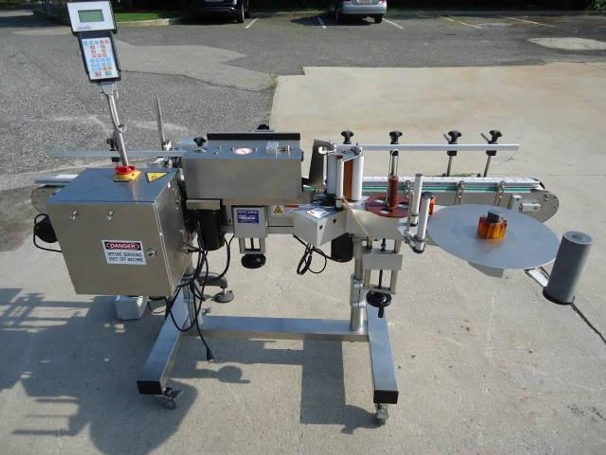 Used Cvc-300 Ii Stainless Steel Presssure Sensitive Spot-Wrap Around Labeler
